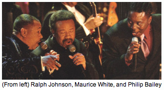 Ralph Johnson, Maurice White and Philip Bailey