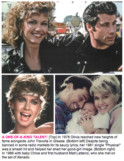 Olivia Newton-John, John Travolta and Matt and Chloe Lattanzi