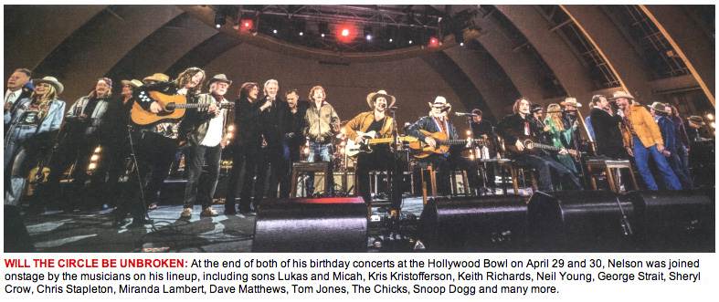 Willie Nelson's 90th birthday celebration at the Hollywood Bowl