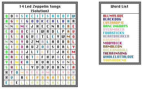 14 Led Zeppelin Songs (Solution)